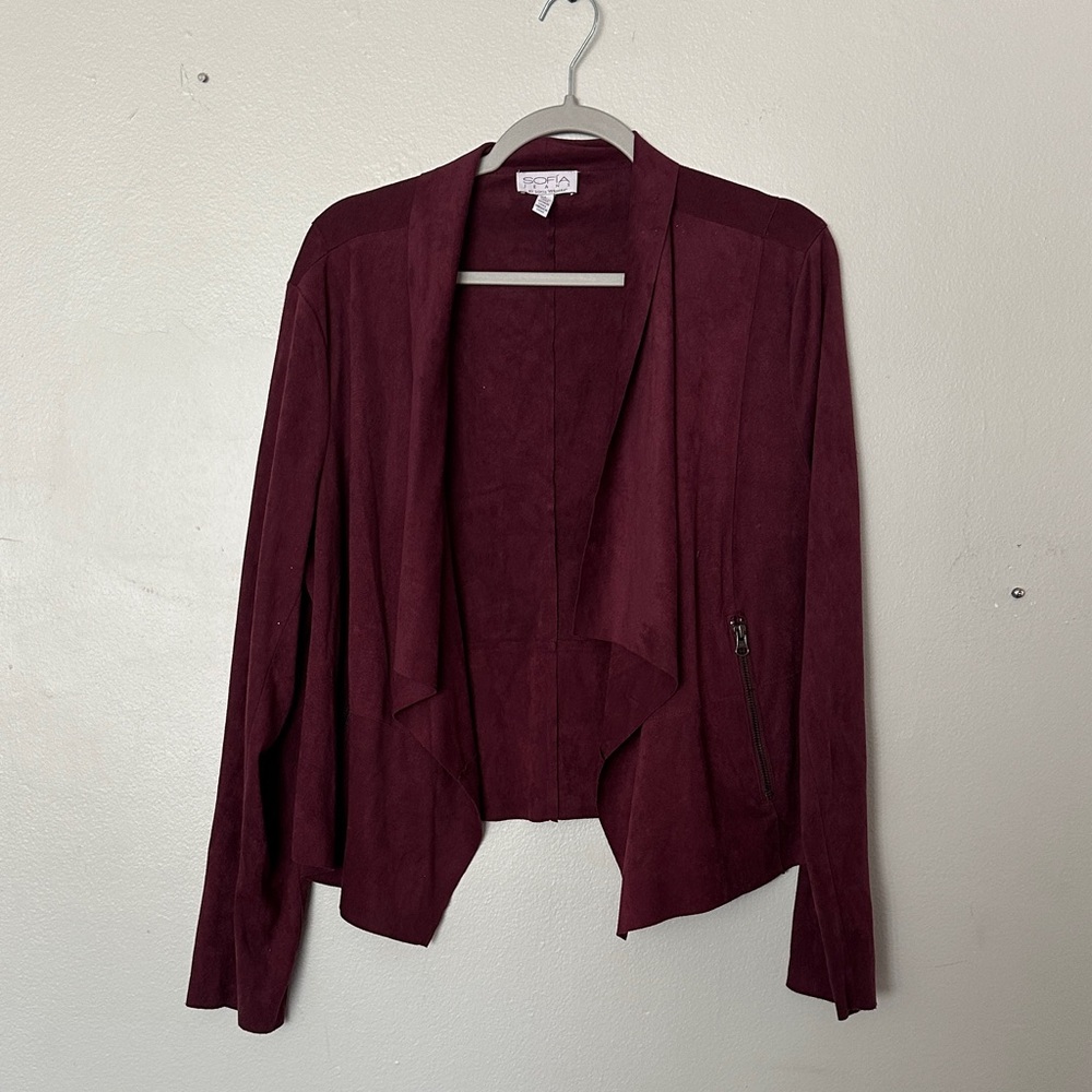 Sofia by Sofia Vergara Burgundy Women's Blazer